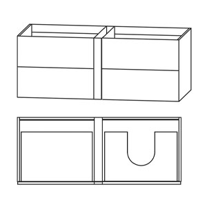 Anbauelement links, Waschtischposition rechts: Anbauelement links, Waschtischposition rechts