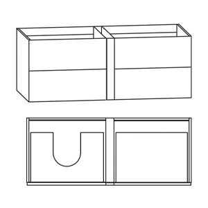 Anbauelement rechts, Waschtischposition links: Anbauelement rechts, Waschtischposition links