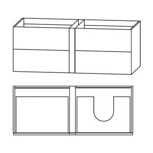 Anbauelement links, mit Push-to-open-Technik: Anbauelement links, mit Push-to-open-Technik