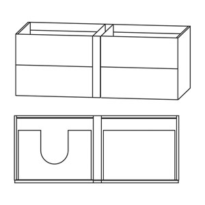 Anbauelement rechts, mit Push-to-open-Technik: Anbauelement rechts, mit Push-to-open-Technik