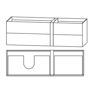 Anbauelement rechts, mit Push-to-open-Technik: Anbauelement rechts, mit Push-to-open-Technik