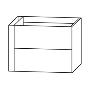 Dekorstreifen links, mit Push-to-open-Technik: Dekorstreifen links, mit Push-to-open-Technik