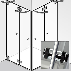 zusätzliche Knaufgriffe am 2. Türelement - links und rechts: zusätzliche Knaufgriffe am 2. Türelement - links und rechts